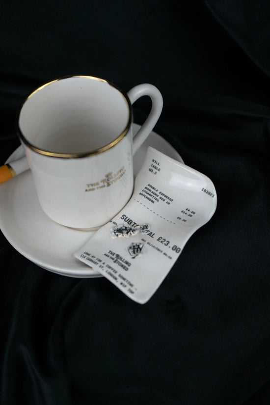 Check Please Espresso Cup & Saucer