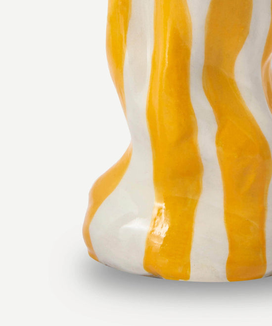 Orange Candy Stripe Vase