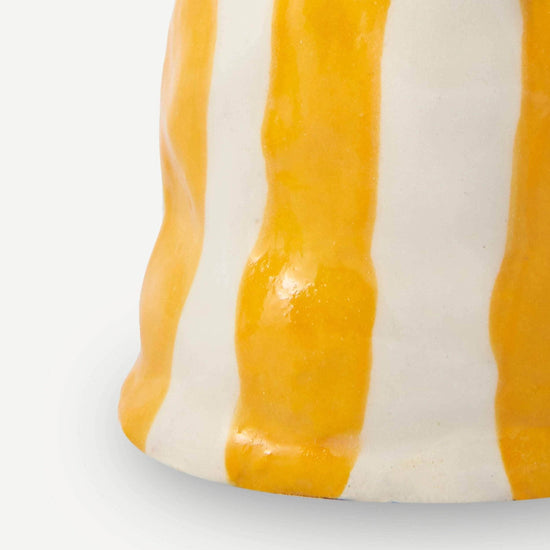 Orange Candy Stripe Candle Holder