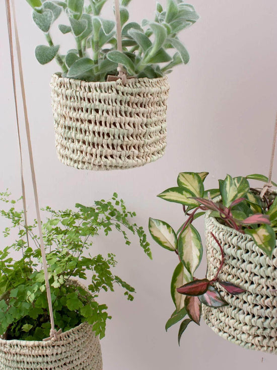 Open Weave Hanging Baskets