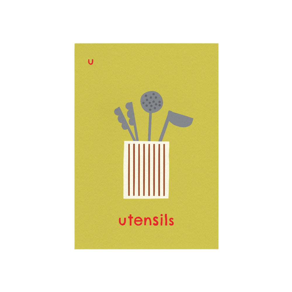 U for Utensils Print