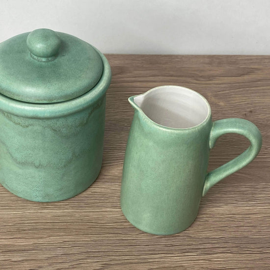 Cornish Copper Canister and Milk Jug Set