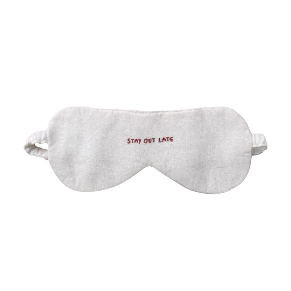 'Stay Out Late' Linen Eye Mask