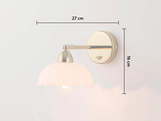 White flower sconce wall light