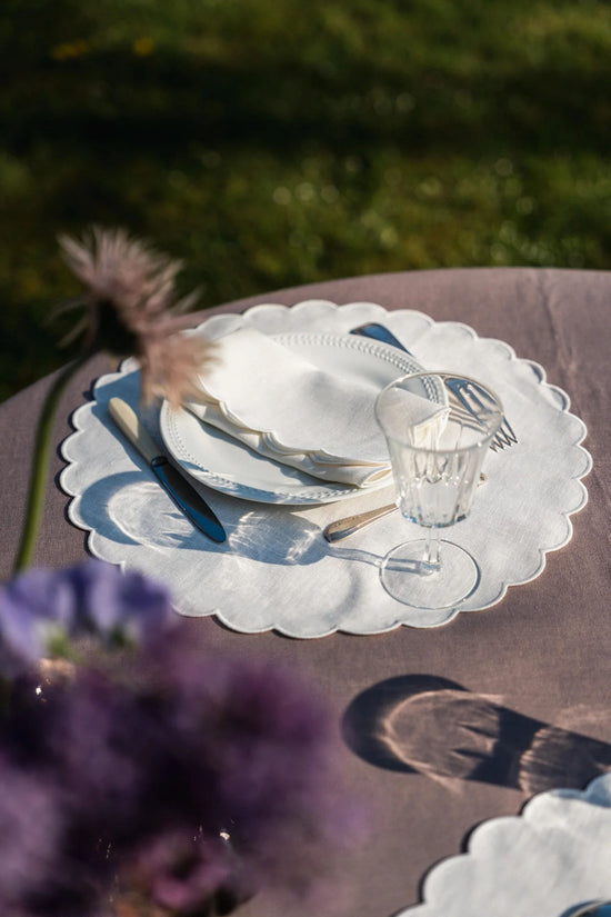 The Old Pink Linen Tablecloth