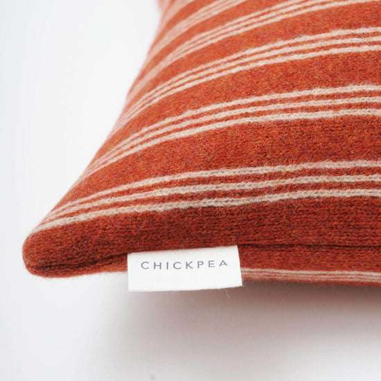 Rust Ticking Stripe Cushion