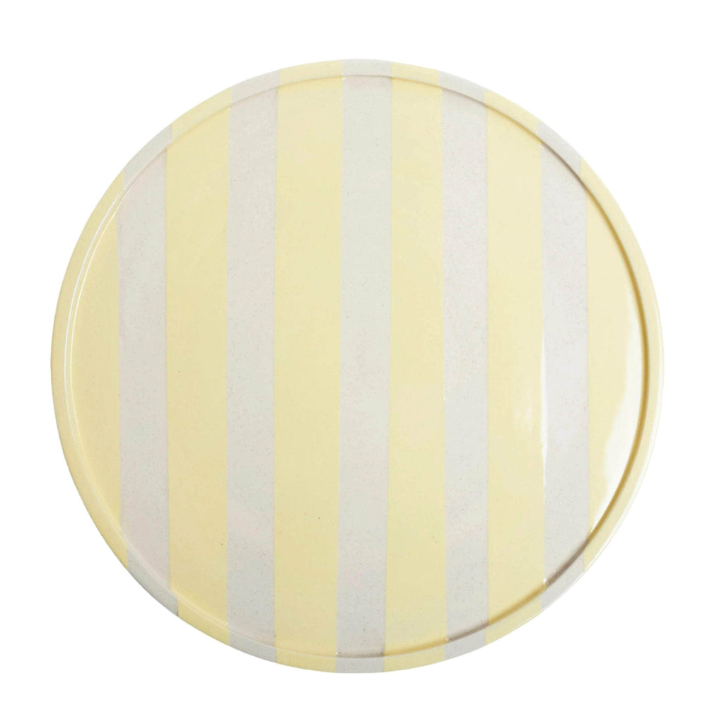 Duci Striped Plate Yellow 24cm