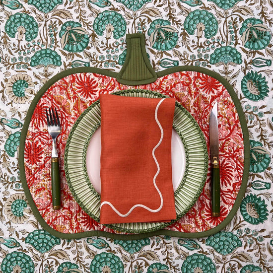 The Pumpkin Placemat - Rusts & Greens