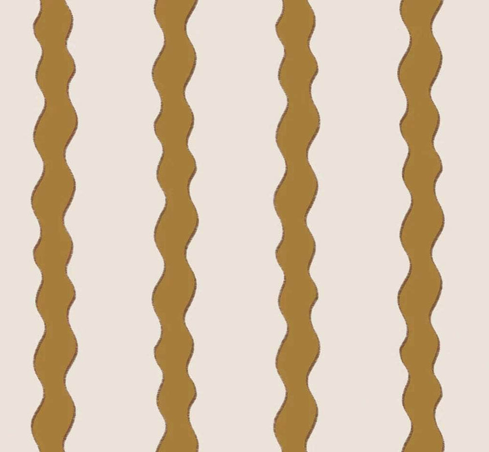 Scroll Stripe Fabric (Saffron)