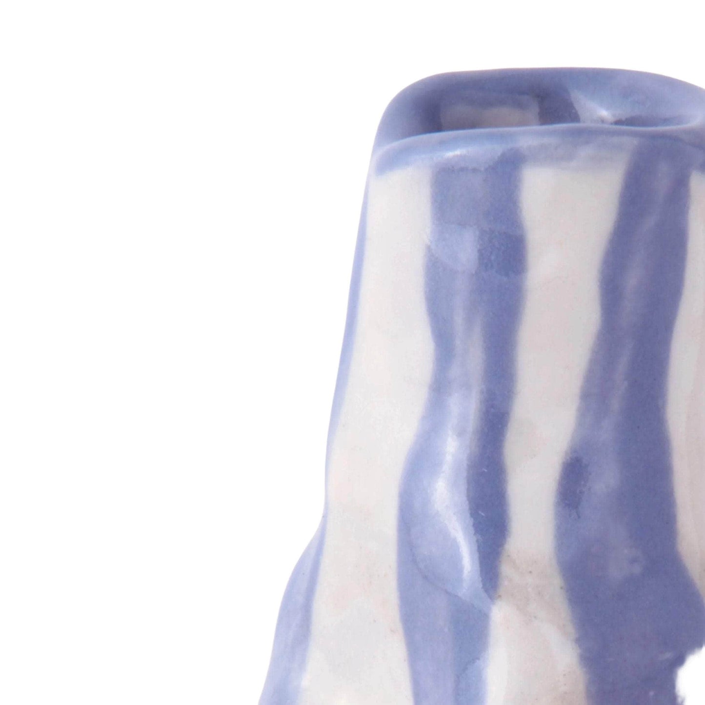 Dark Lavender Candy Stripe Candle Holder