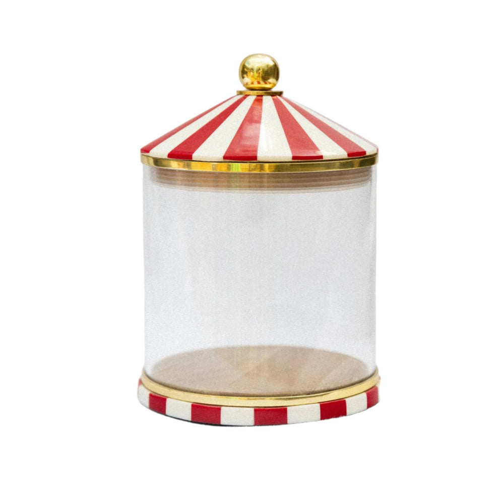 Circus Storage Jar - Red and White