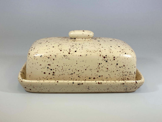 Butter Dish with Speckled Honey Glaze