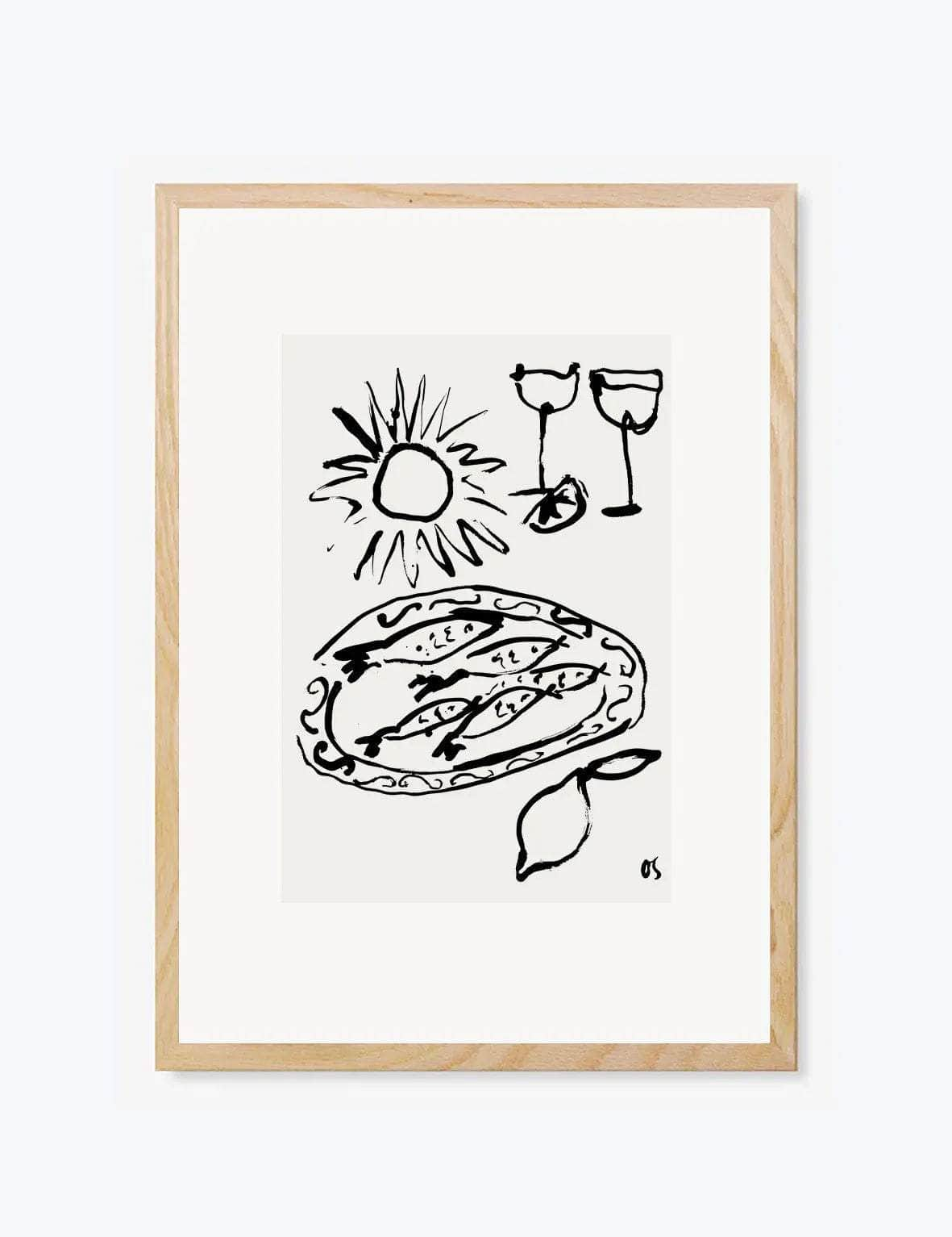 Sardines and Wine Print