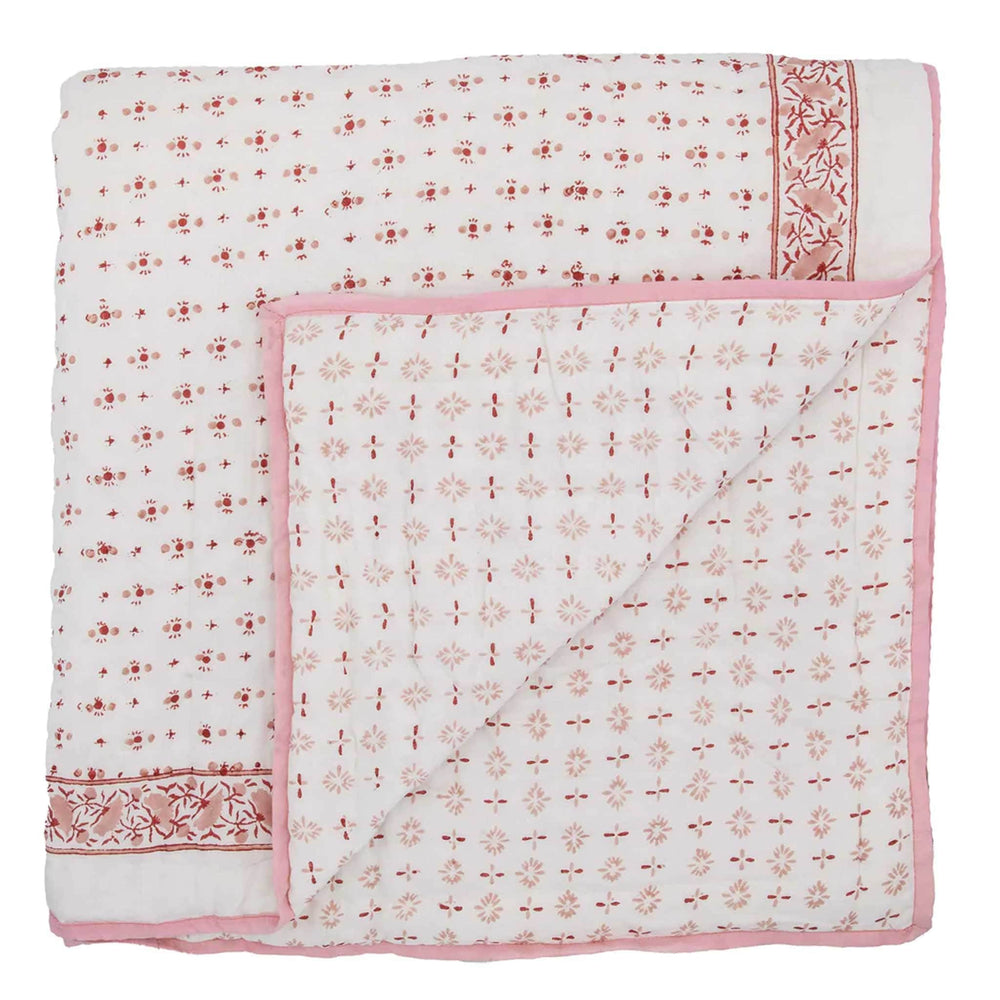 Double Clavel Pink Red Quilt