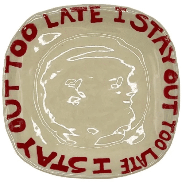 I Stay Out Too Late Trinket Tray Red