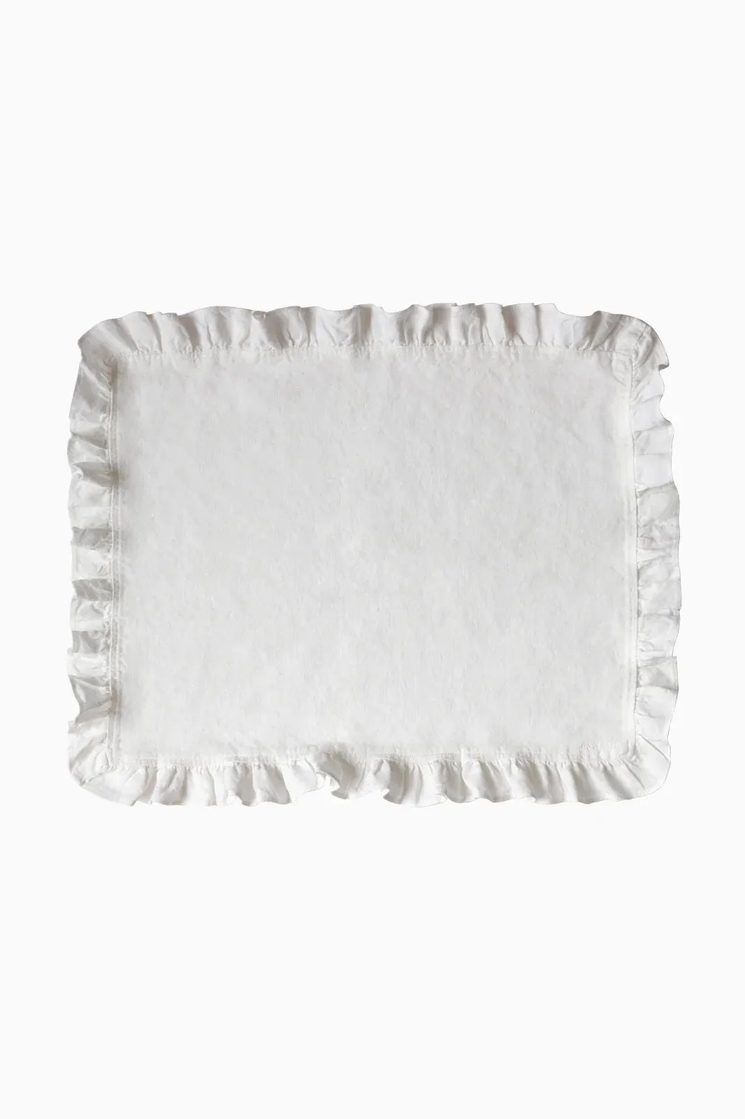 Set of Two Ruffled Casita Linen Placemats