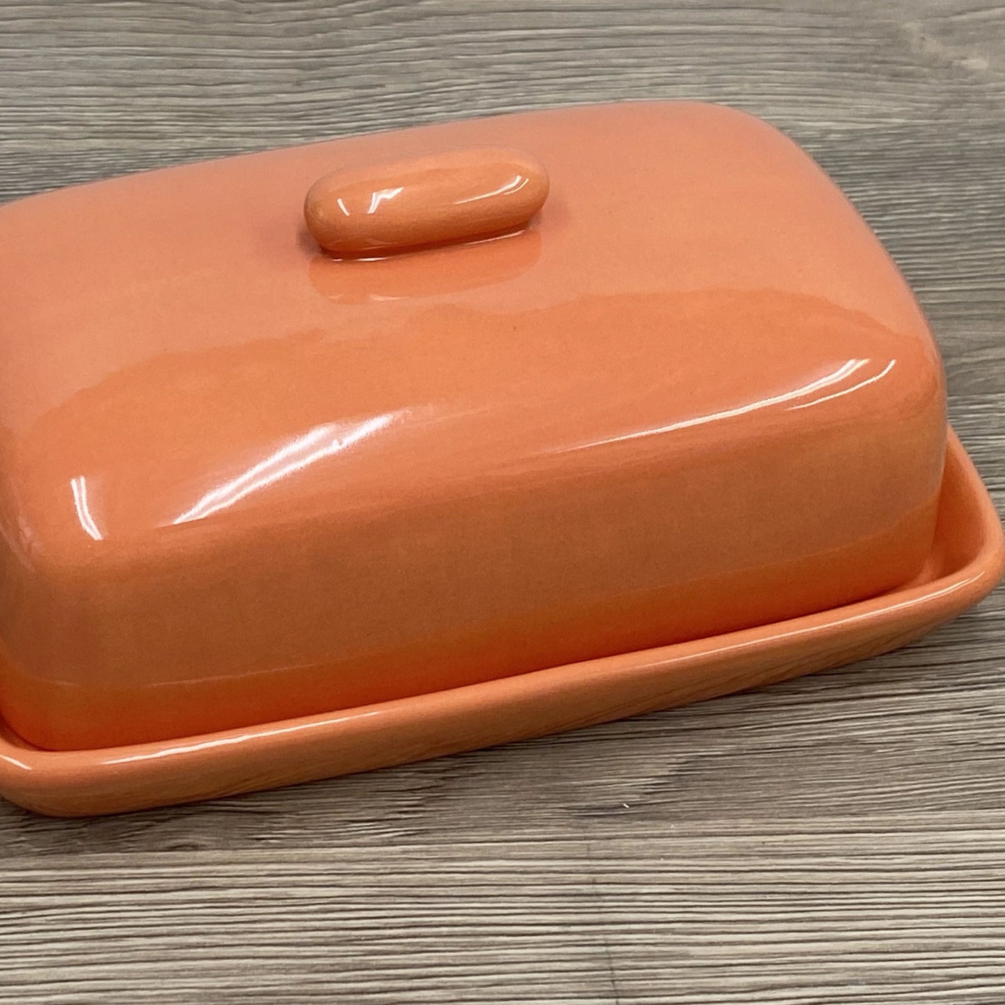 Butter Dish Orange Glaze