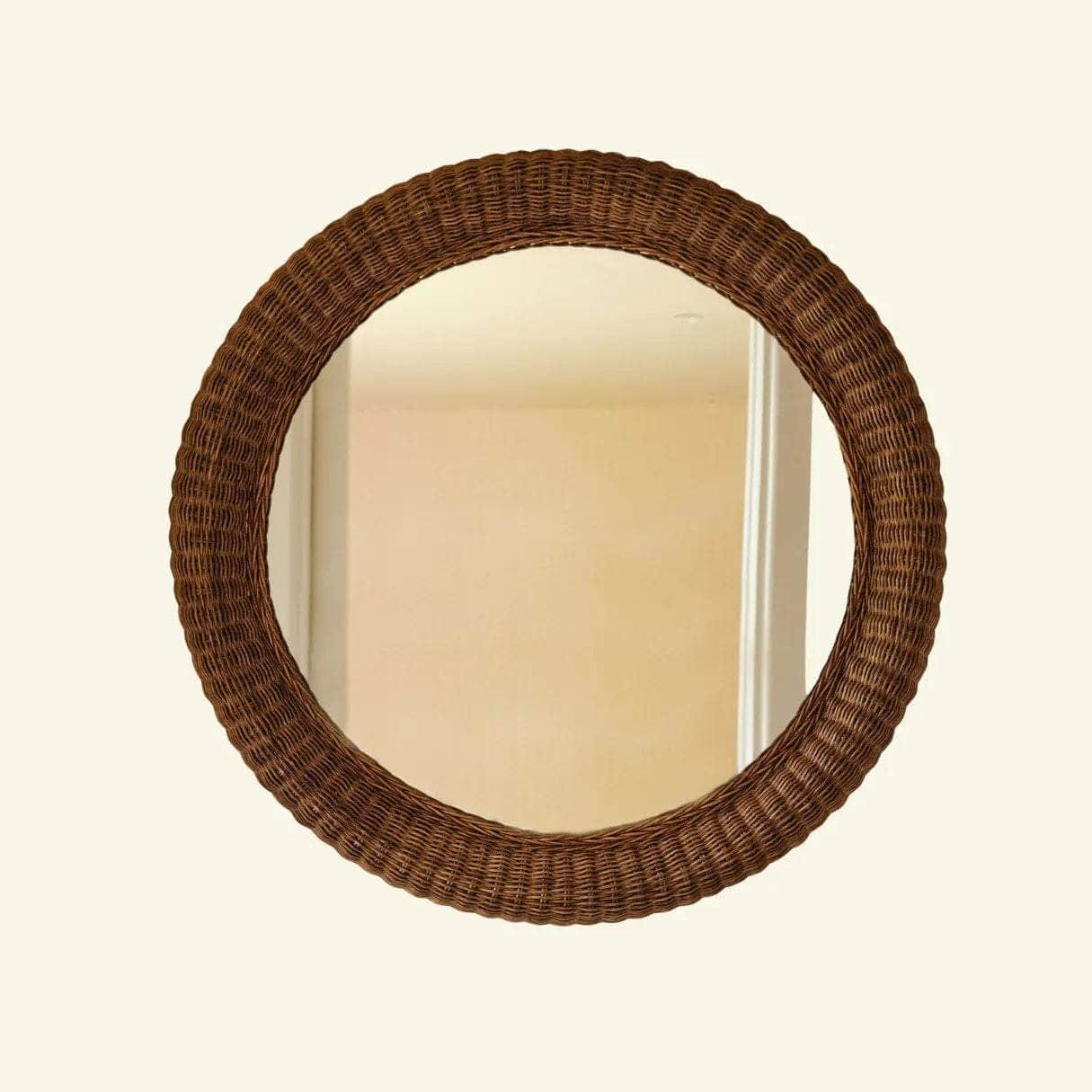 Polly Round Rattan Mirror