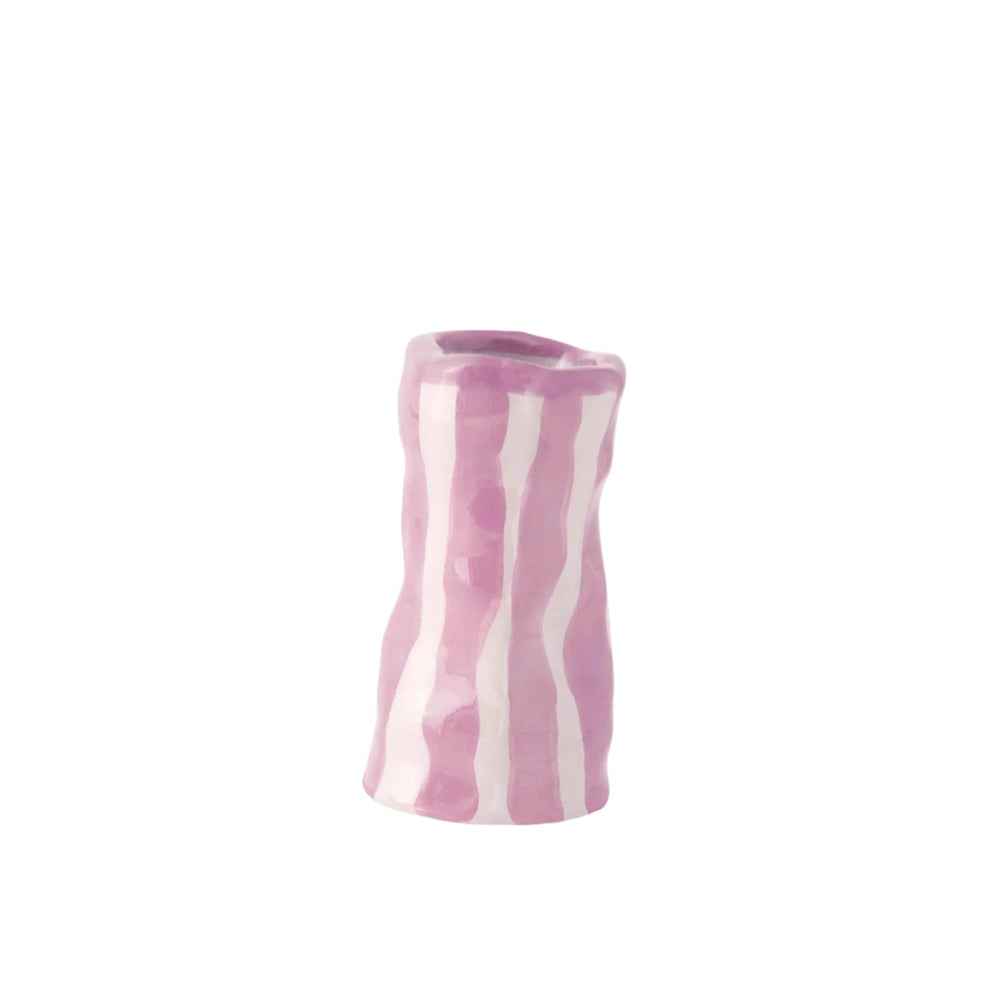 Violet Candy Stripe Candle Holder