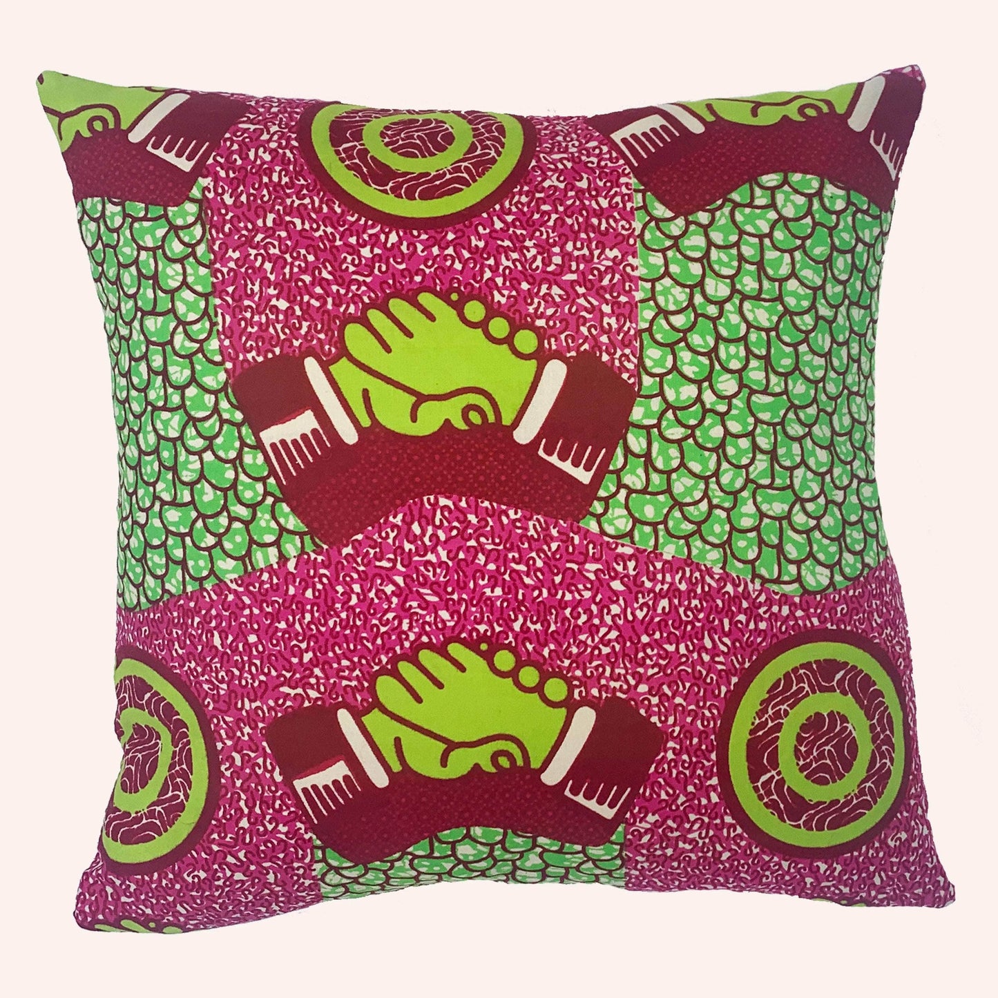 Ankara Shaking Hands Cushion