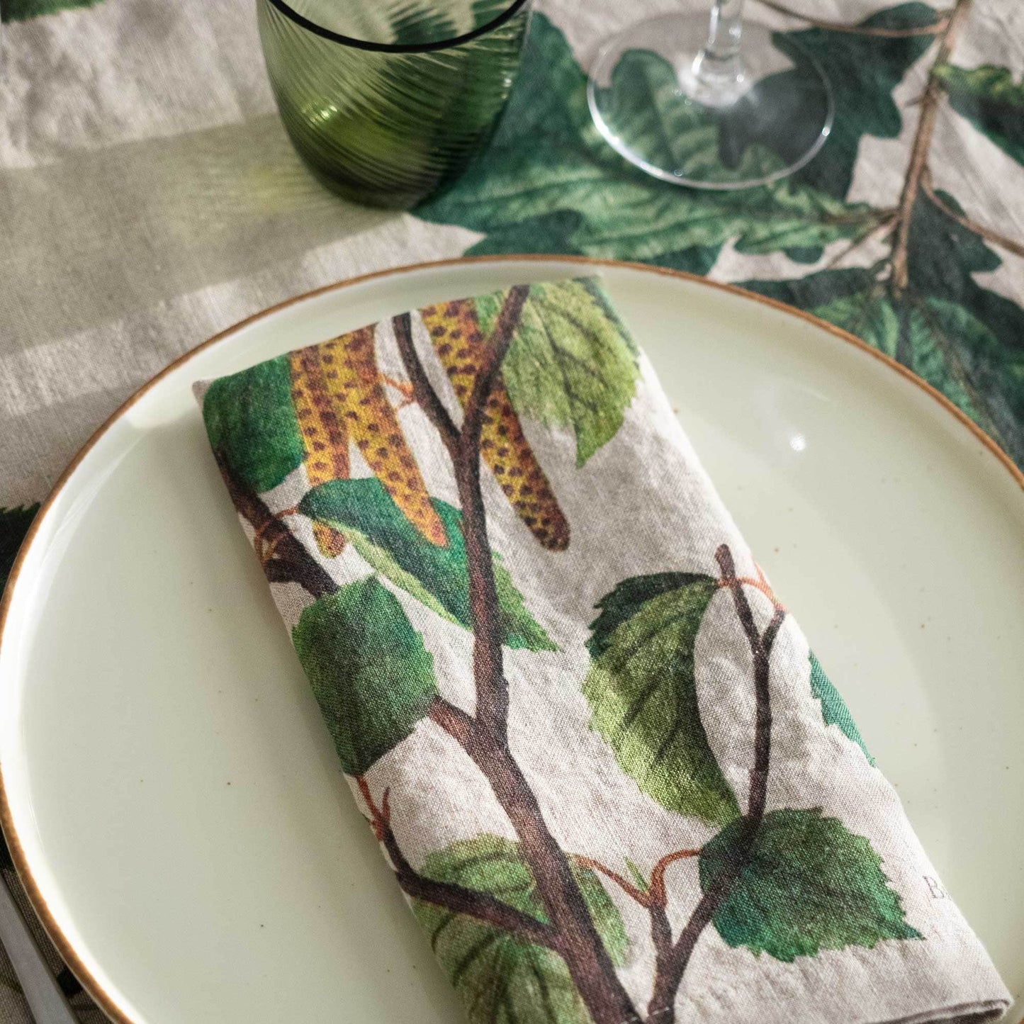 Linen Napkins TREES Set of 6