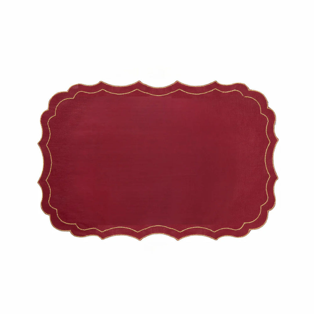 Kelly Berry Red & Gold- Stain-Free Placemat