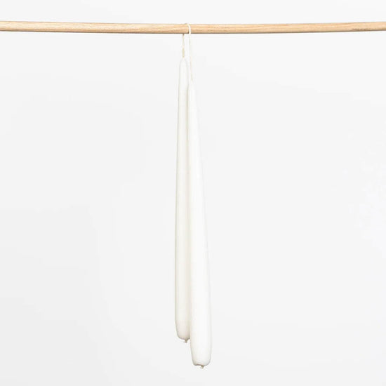 White Tapered Candles - Set of 2