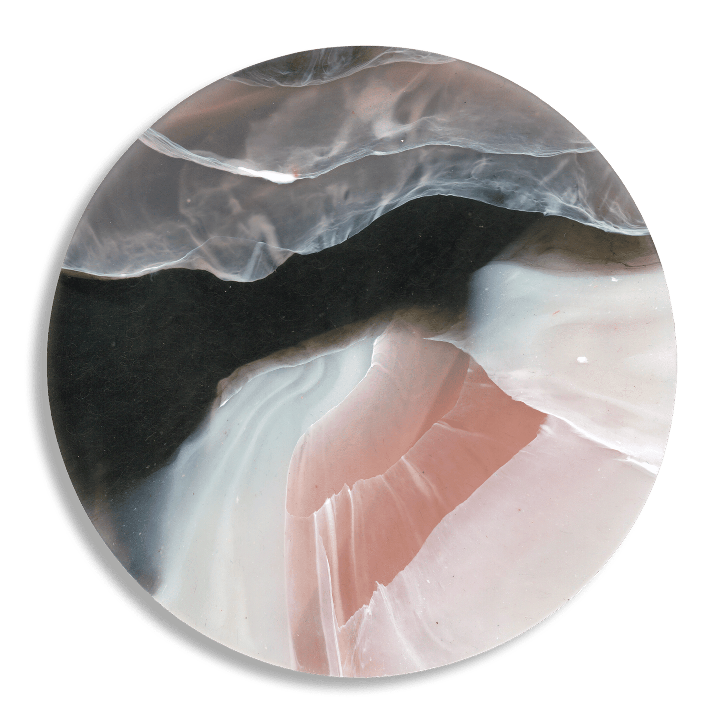 Recycled Plastic Coaster Tortoiseshell Rose Quartz