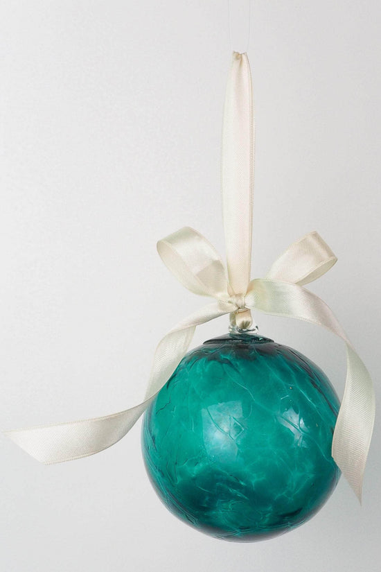 Turquoise Antique Glass Bauble