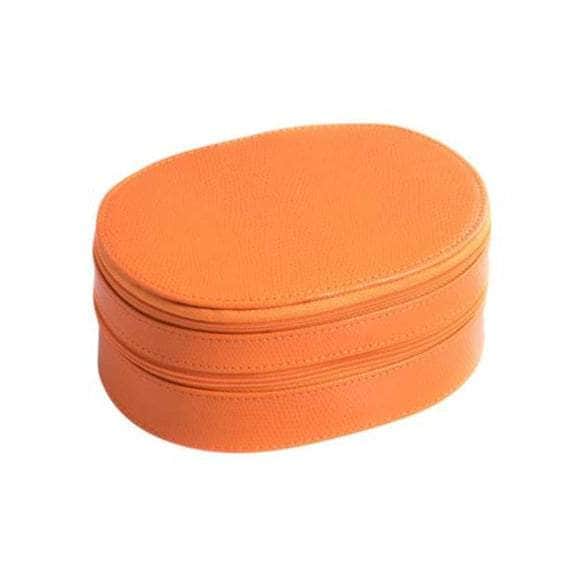 Orange Lizard Leather Jewelry Box