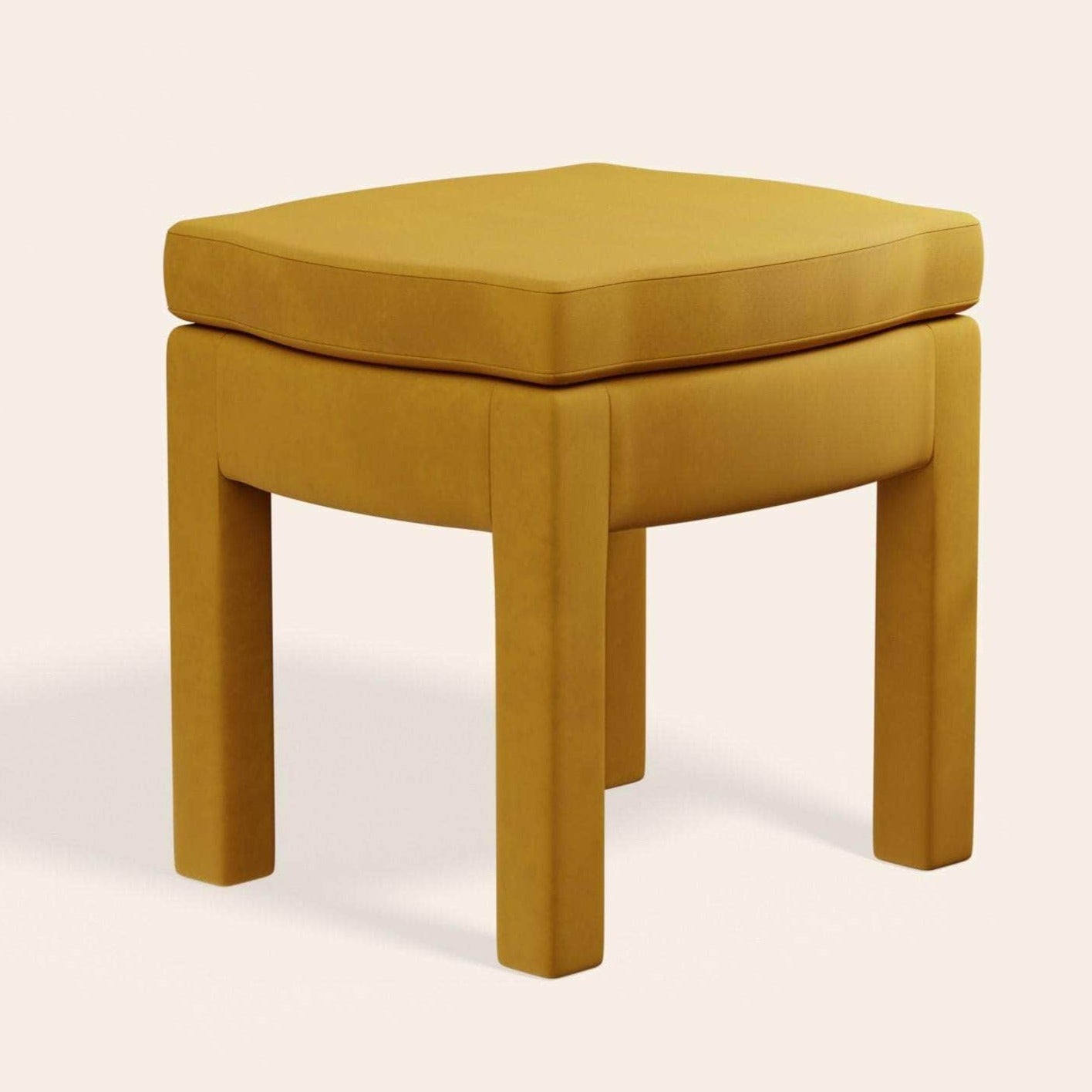 Piero Footstool, Turmeric Velvet