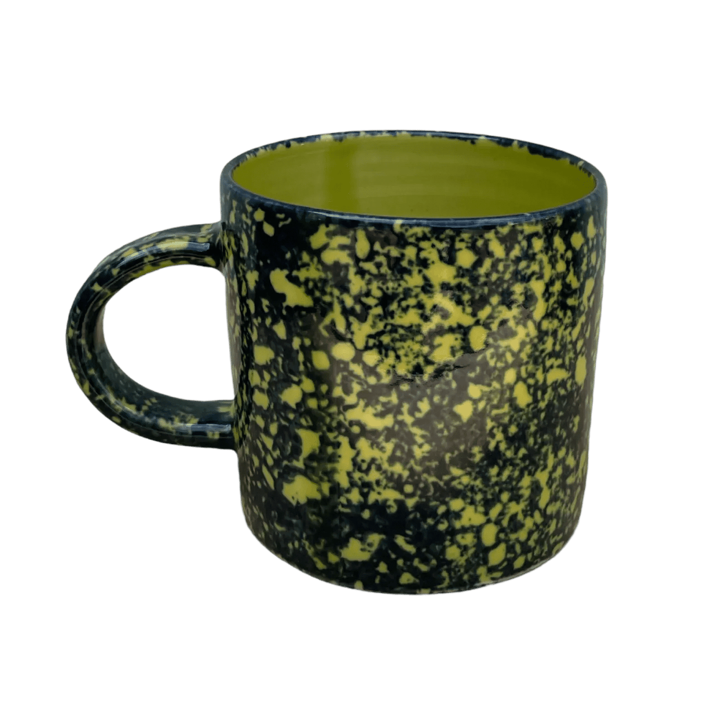 Cobalt Sponged Mug - Lime