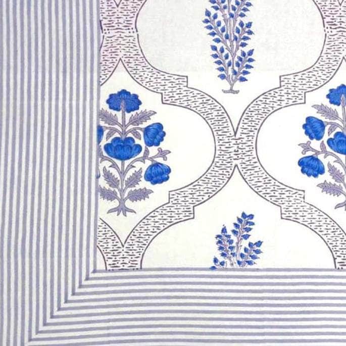 Flora Blue Tablecloth
