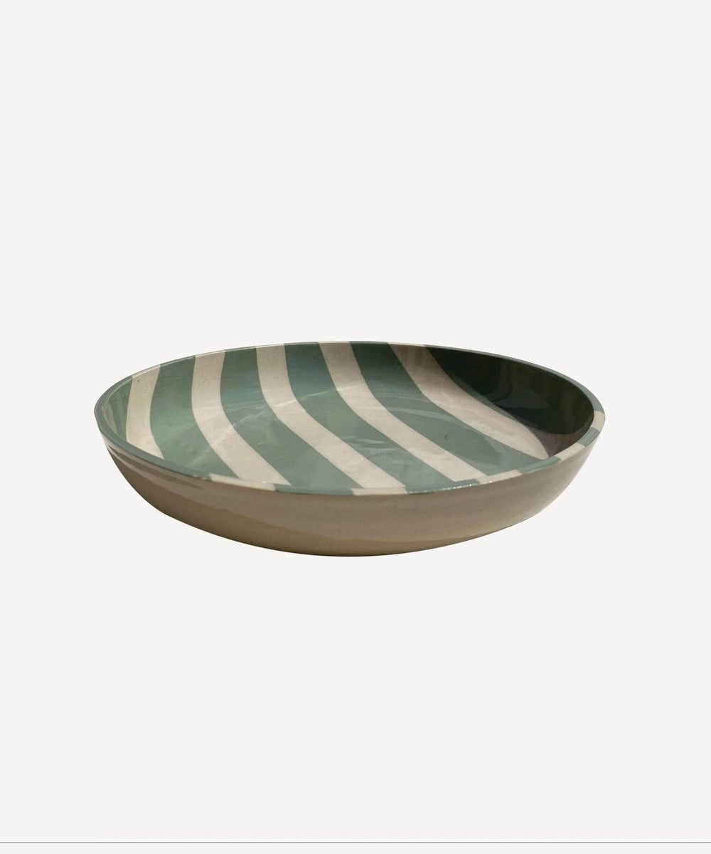 Duci Striped Bowl in Green