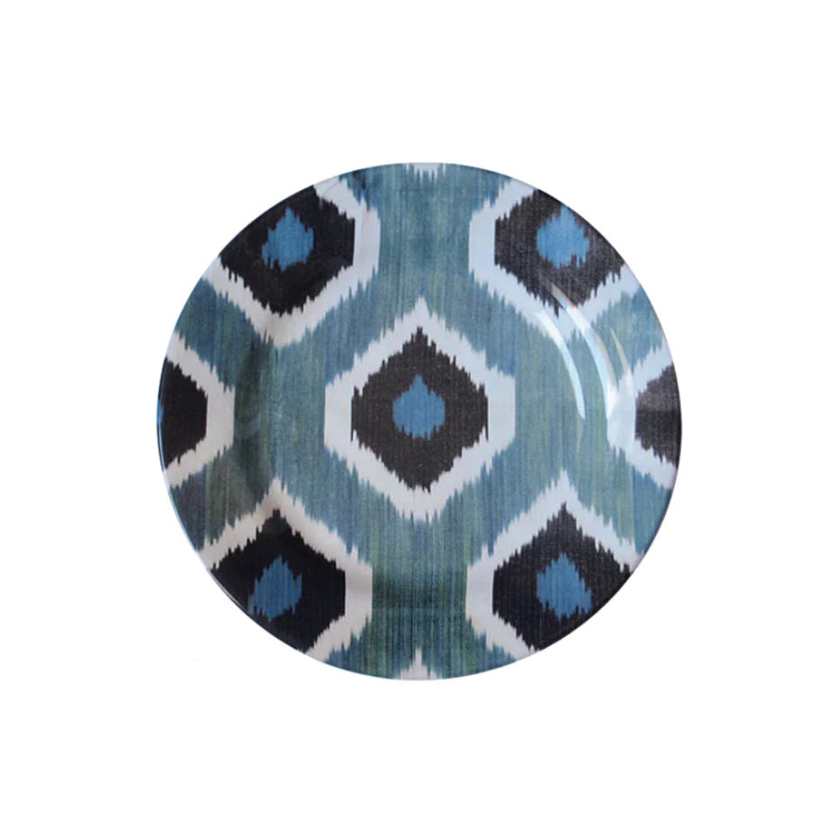 Ikat Ceramic Salad / Dessert Plate - #123