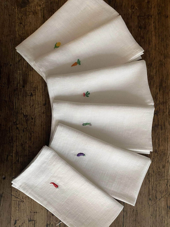 Rainbow Veggie Napkin, Set of 6