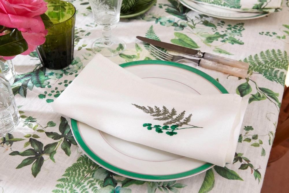 Eden Embroidered Linen Napkin