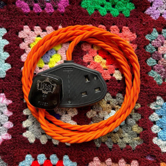 Fabric Extension Cable in Pumpkin