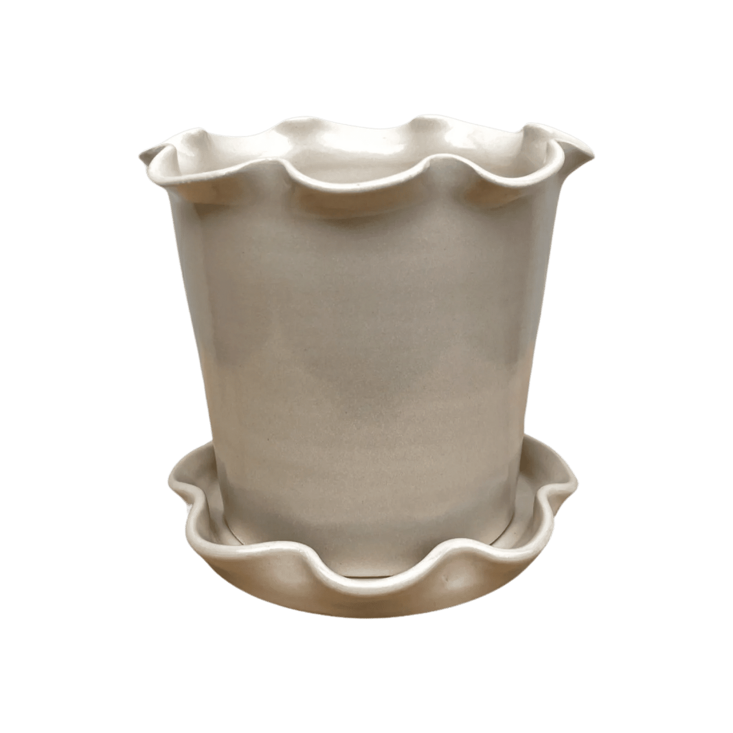 Frilly Pot - Stoneware.