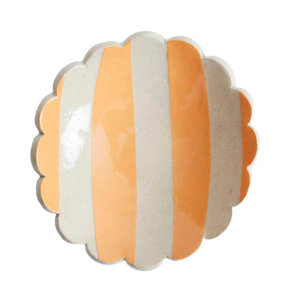 Duci Striped Trinket Dish Orange