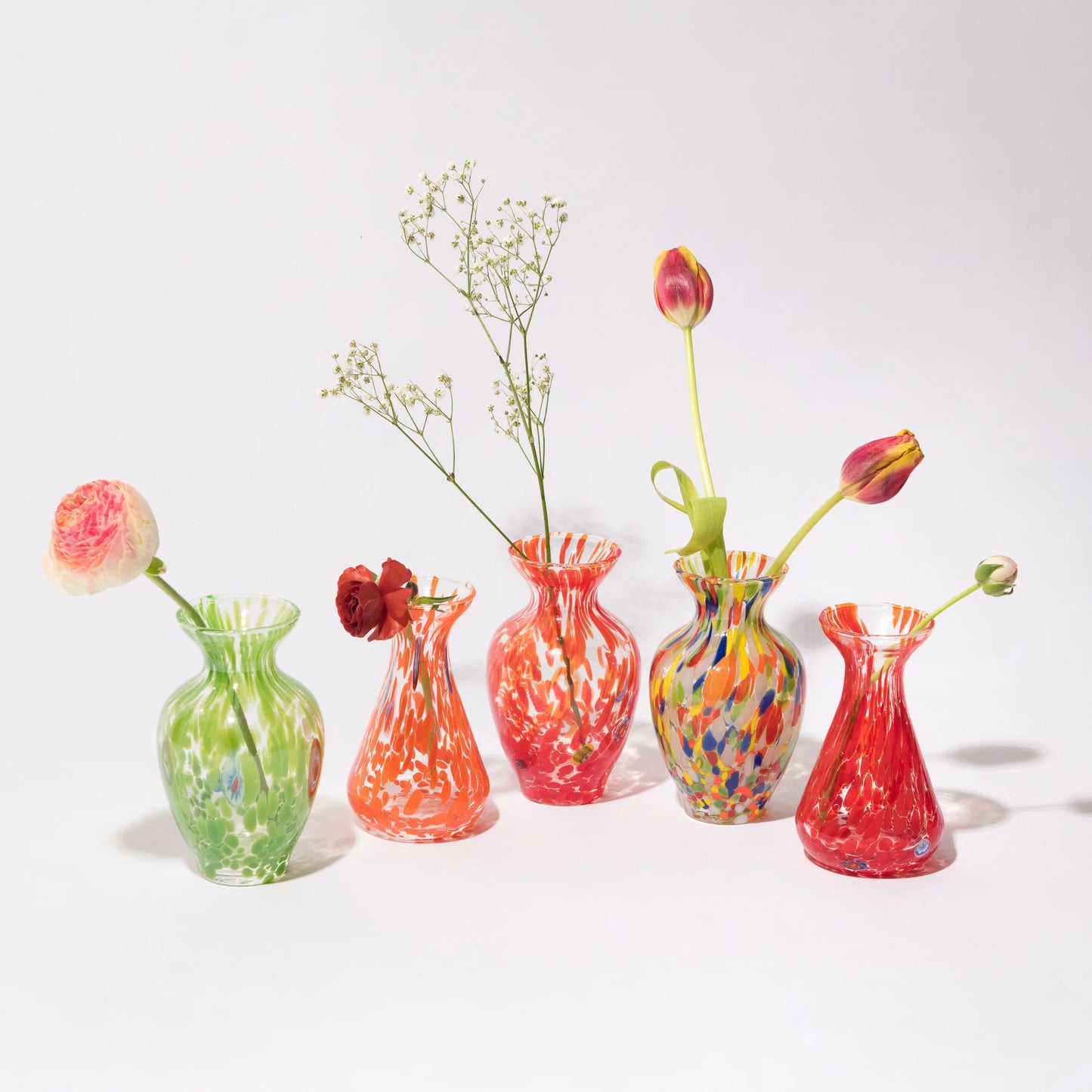 Orange Bud Vases