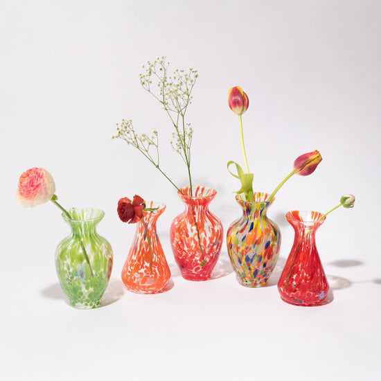 Orange Bud Vases