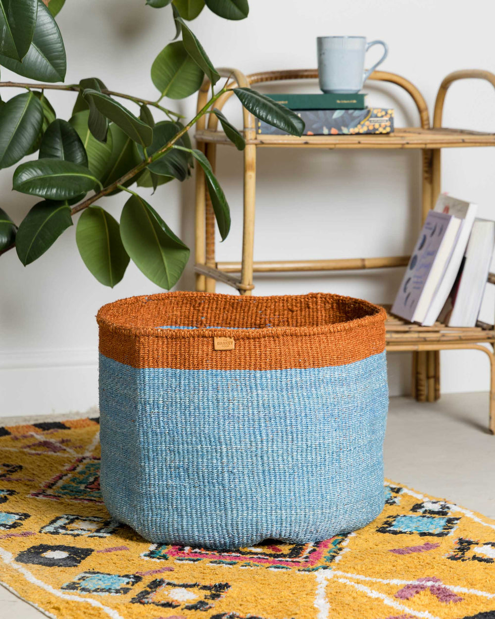 MFUPI: XL Orange & Blue Storage Basket