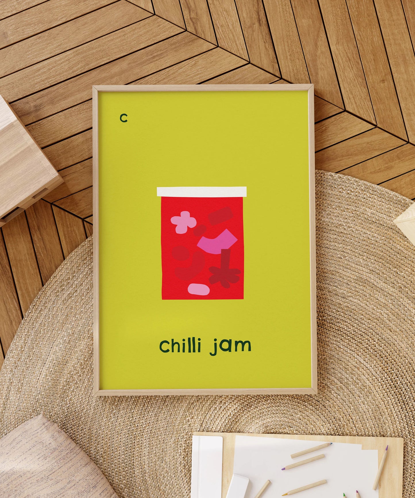 C for Chilli Jam Print