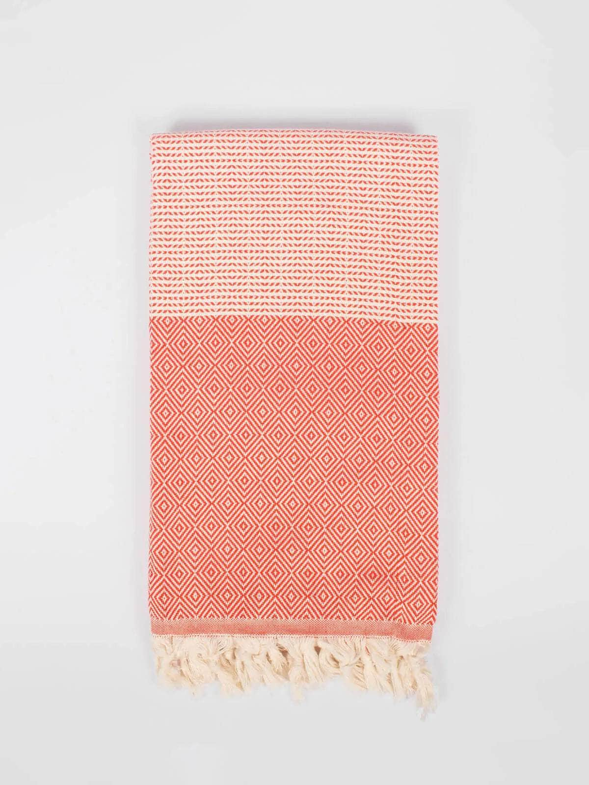 Nordic Dot Hammam Towel - Orange