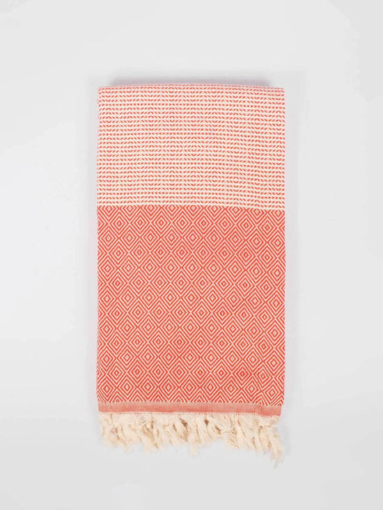 Nordic Dot Hammam Towel - Orange