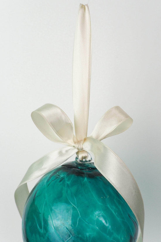 Turquoise Antique Glass Bauble