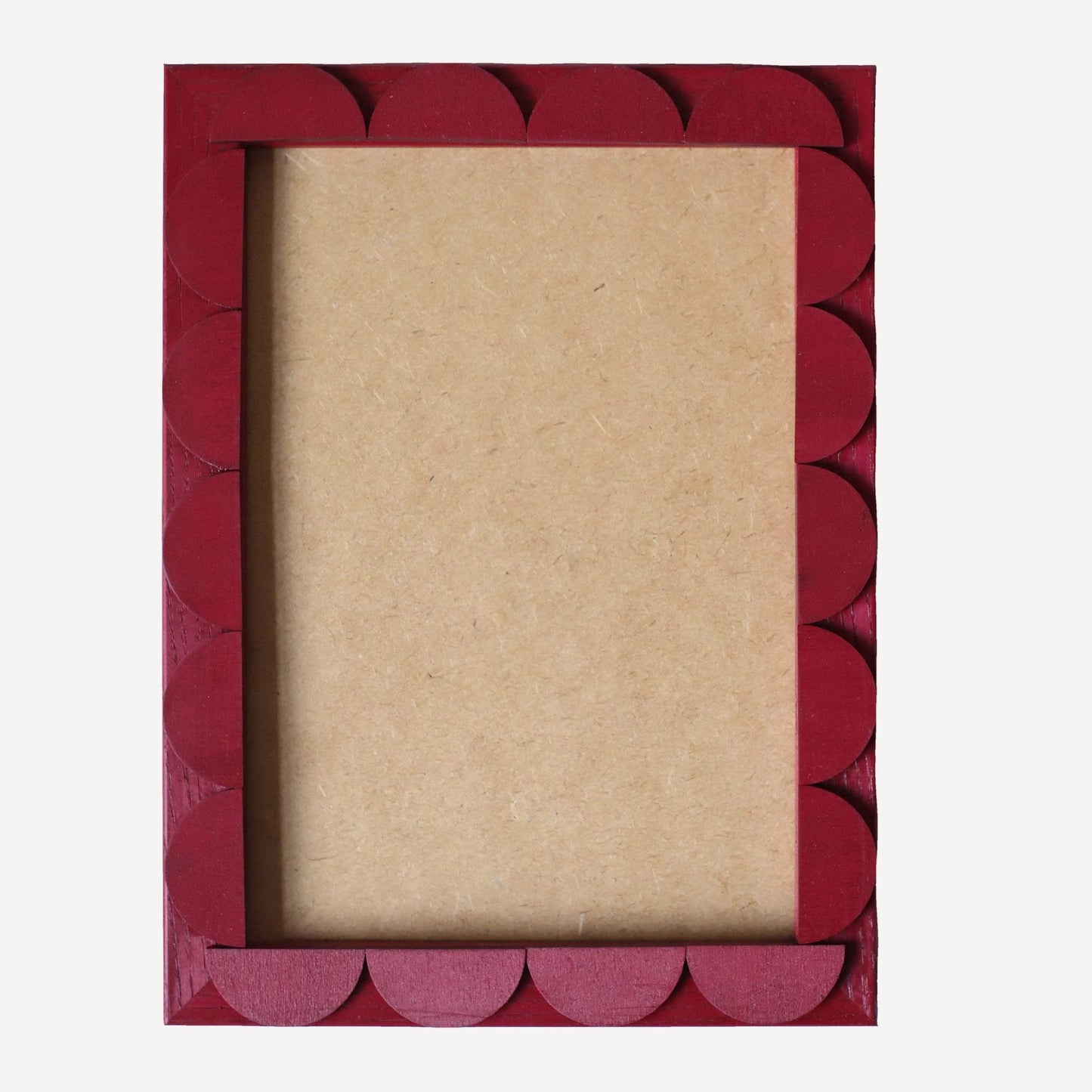 Cranberry Stained Scallop Frame