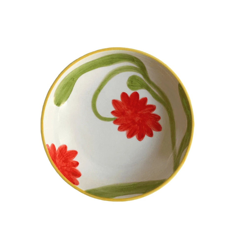 Hand-painted Flower Pasta Bowls (Set of 2)