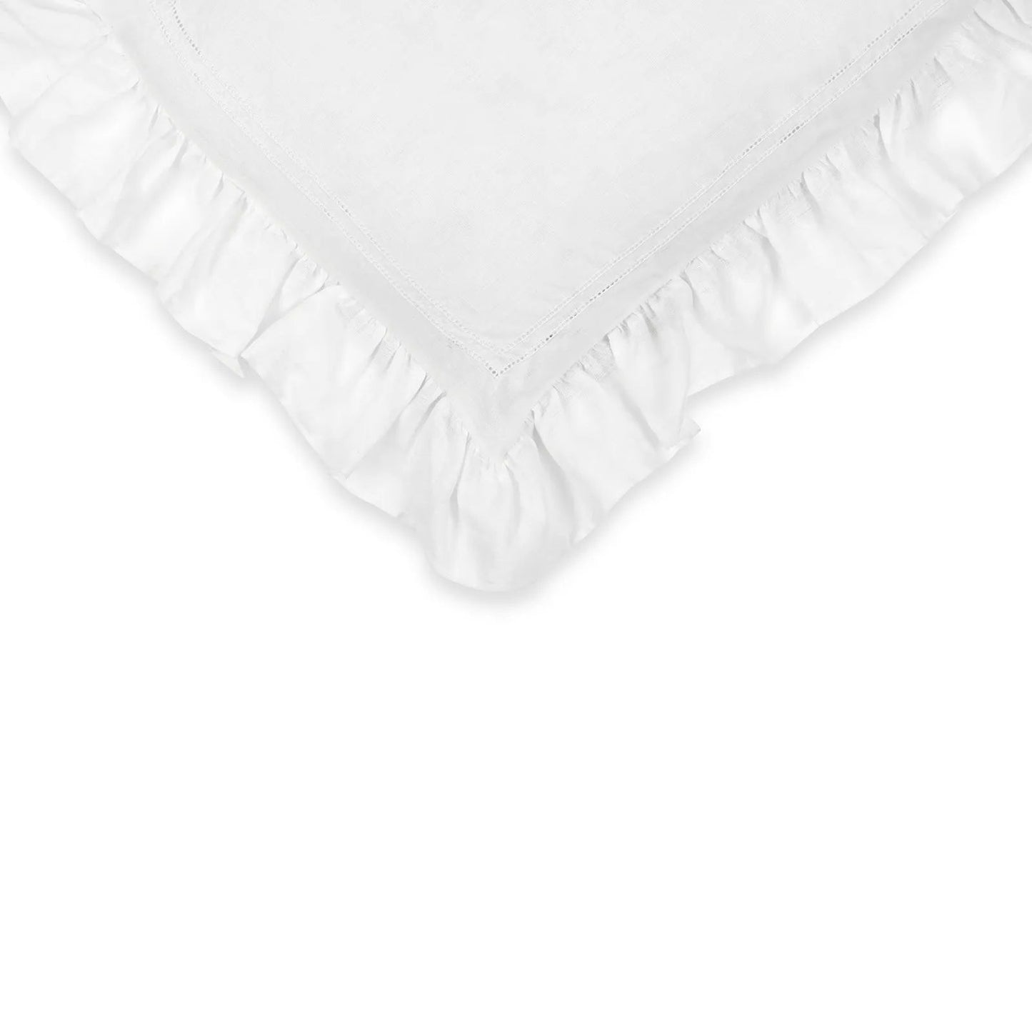 Personalised Ruffle Pillowcase Ivory White